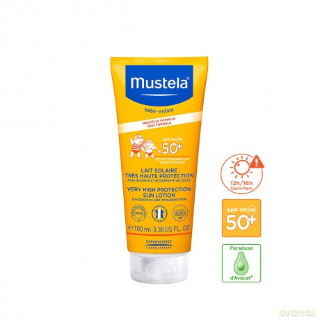 Mustela Baby protective milk SPF 50+ (Very High Protection Sun Lotion) 100 ml
