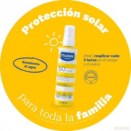 Mustela Children´s sun protection spray SPF 50 (High Protection Sun Spray) 200 ml