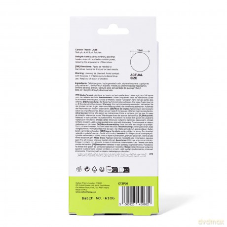 Carbon Theory Supacylic Acne Patches. Zap Patch (Salicylic Acid Spot Patches) 20 pcs dla kobiety