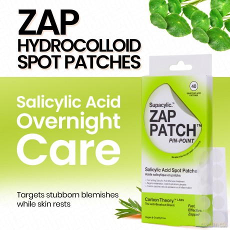 Carbon Theory Supacylic Acne Patches. Zap Patch (Salicylic Acid Spot Patches) 40 pcs dla kobiety