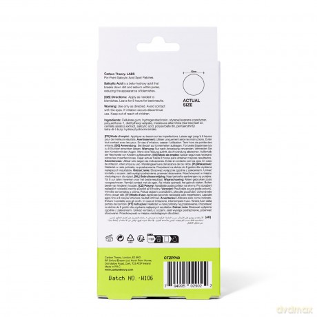 Carbon Theory Supacylic Acne Patches. Zap Patch Pin-Point (Salicylic Acid Spot Patches) 40 pcs dla kobiety