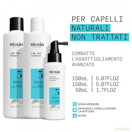 Nioxin System 3 care set for fine colored slightly thinning hair unisex