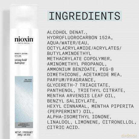 Nioxin Hairspray with strong hold (Strong Hold Hairspray) 300 ml dla kobiety