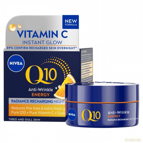 Nivea Energizing night cream against wrinkles Q10 Energy (Cream) 50 ml dla kobiety