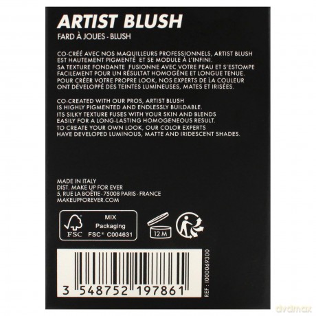 Make Up For Ever Blush Artist Face (Powders Blush) 4 g - Shade: 300 Passionate Peach dla kobiety