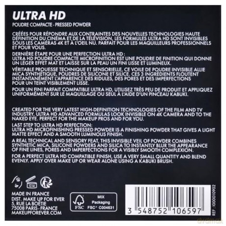 Make Up For Ever Fixing powder Ultra HD (Pressed Powder) 6.2 g - Shade: 02 Banana dla kobiety