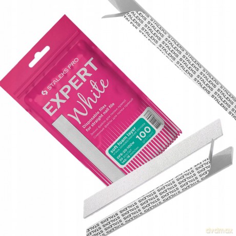 STALEKS Spare sandpaper Expert 20 grit 100 (White Disposable PapmAm Files) 30 pcs unisex