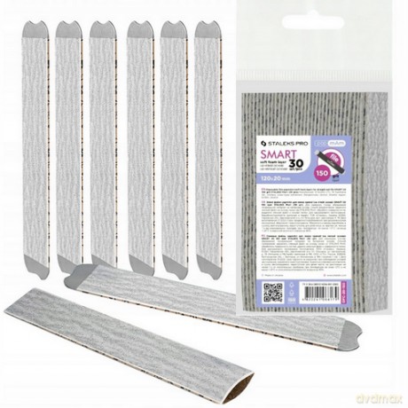 STALEKS Spare sandpaper with foam Smart 30 grit 150 (Disposable Files PapmAm) 30 pcs unisex