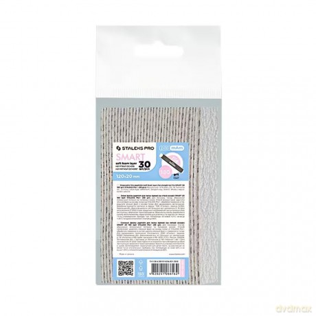 STALEKS Spare sandpaper with foam Smart 30 grit 180 (Disposable Files PapmAm) 30 pcs unisex