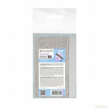 STALEKS Spare sandpaper with foam Smart 30 grit 240 (Disposable Files PapmAm) 30 pcs unisex