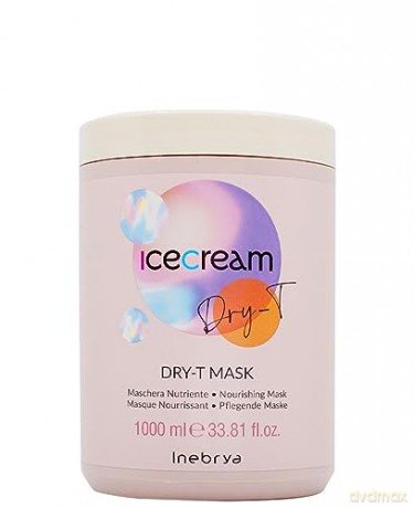 Inebrya Nourishing mask for dry, frizzy and chemically treated hair Ice Cream (Dry-T Mask) 1000 ml dla kobiety
