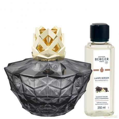 Maison Berger Paris Kali black catalytic lamp gift set + Magnificent vanilla refill 250 ml unisex
