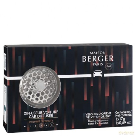 Maison Berger Paris Car diffuser Variation chrome with Velvet of Orient filling Velvet of Orient (Car Diffuser) unisex