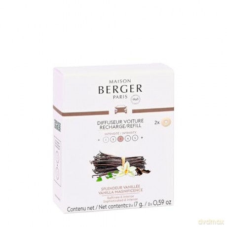Maison Berger Paris Car diffuser refill Vanilla Magnificence (Car Diffuser Recharge/Refill) 2 pcs unisex