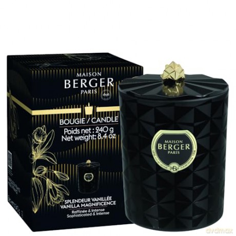 Maison Berger Paris Scented candle Kali black Magnificent vanilla Vanilla Magnificence (Candle) 240 g unisex