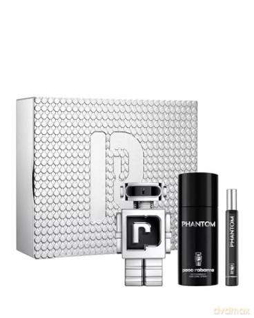 Rabanne Phantom - woda toaletowa 100 ml + deodorant spray 150 ml + woda toaletowa 10 ml dla mężczyzny