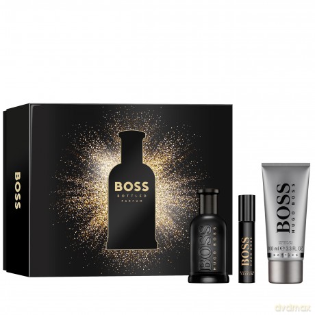 Hugo Boss Boss Bottled Parfum - parfém 100 ml + parfém 10 ml + sprchový gel 100 ml dla mężczyzny
