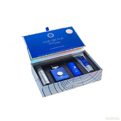 Armaf Club De Nuit Blue Iconic - woda perfumowana 105 ml + tuhý deodorant 75 g + deodorant ve spreji 50 ml + sprchový gel 100 ml dla mężczyzny