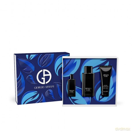 Giorgio Armani Code For Men (2023) - woda toaletowa (plnitelná) 125 ml + sprchový gel 75 ml + woda toaletowa 15 ml dla mężczyzny