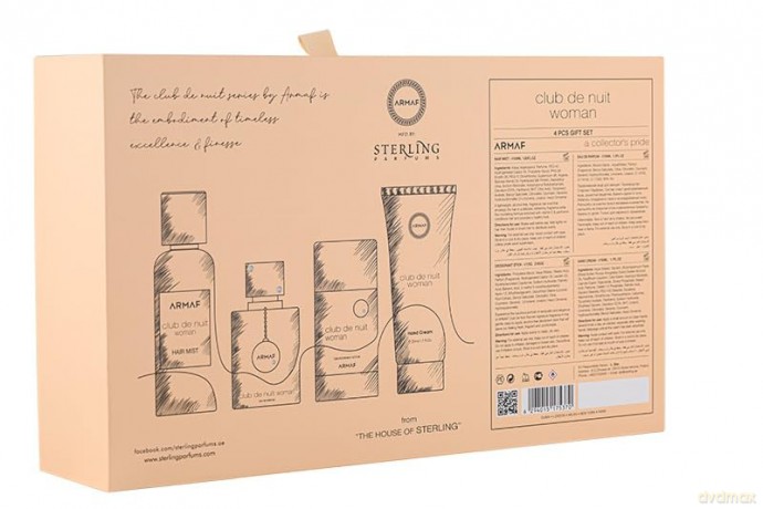 Armaf Club De Nuit Women - woda perfumowana 30 ml + tuhý deodorant 75 ml + krém na ruce 50 ml + vlasový sprej 55 ml dla kobiety