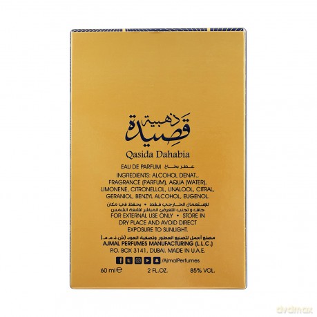 Ajmal Qasida Dahabia - woda perfumowana - Volume: 60 ml dla kobiety