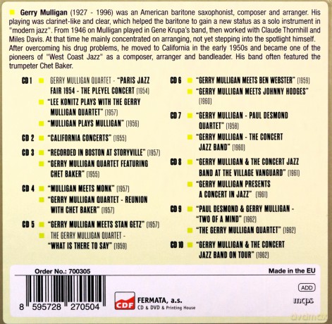 Gerry Mulligan: 19 Original Albums - Milestones Of A Legend [10CD]