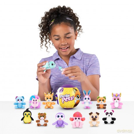 5 Surprise Plushy Pets Series 2, 3 Capsule, By ZURU, Collectible Mystery Capsule, Plushy, Pet Adoption, Toy for Girls, Kids, Teens (3 Capsule)