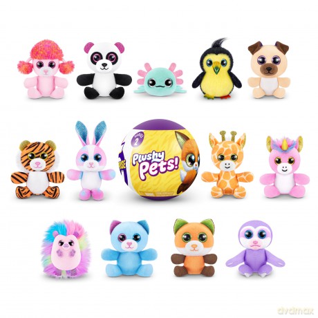 5 Surprise Plushy Pets Series 2, 3 Capsule, By ZURU, Collectible Mystery Capsule, Plushy, Pet Adoption, Toy for Girls, Kids, Teens (3 Capsule)
