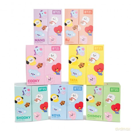 AURORA BT21 Merchandise, Baby Chimmy Sitting Doll 8In, Soft Toy, Yellow