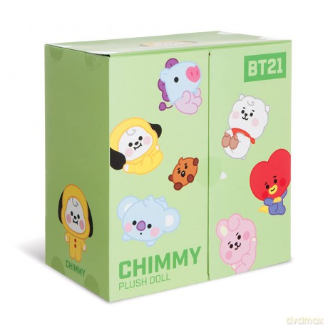 AURORA BT21 Merchandise, Baby Chimmy Sitting Doll 8In, Soft Toy, Yellow