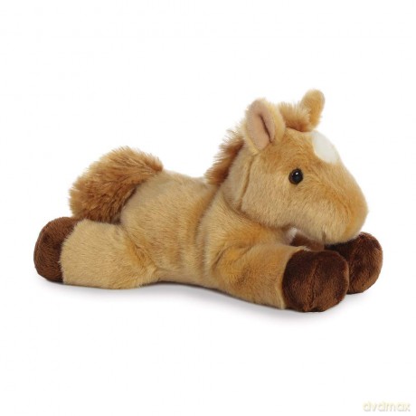 AURORA, 13298, Mini Flopsie Horse, 8In, Soft Toy, Brown