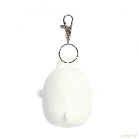AURORA, 14223, Molang Key Clip, 4In, Soft Toy, White