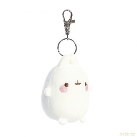 AURORA, 14223, Molang Key Clip, 4In, Soft Toy, White