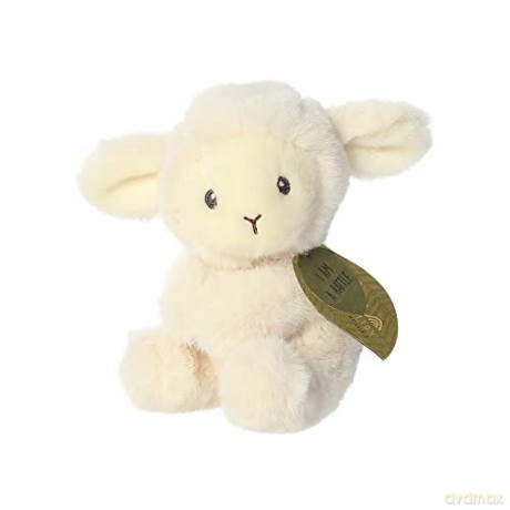 AURORA, 23367, ebba Baby Eco Laurin Lamb Rattle, 6In, Recycled Soft Toy, White