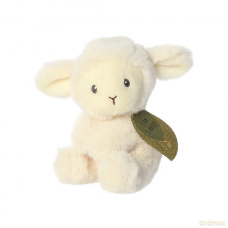AURORA, 23367, ebba Baby Eco Laurin Lamb Rattle, 6In, Recycled Soft Toy, White