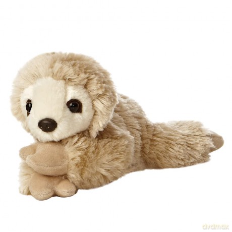 AURORA, 31355, Mini Flopsie Sloth, 8In, Soft Toy, FOR 3 years + Beige, Small