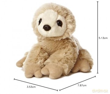 AURORA, 31355, Mini Flopsie Sloth, 8In, Soft Toy, FOR 3 years + Beige, Small
