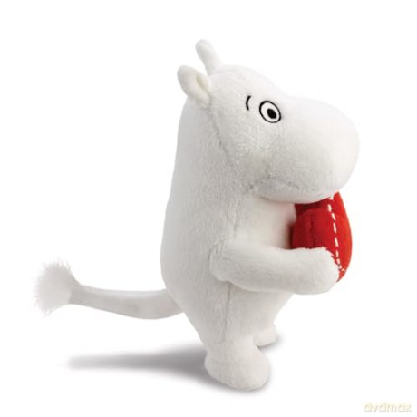 AURORA, 61554 Moomin Standing with Heart 6.5In Soft Toy, White, 6. 5In