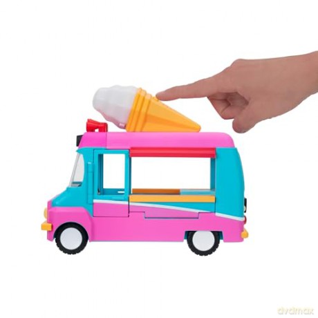 Adopt Me! Ice Cream Truck - Transforming Vehicle with Lights and Sounds - Top Online Game - Exclusive Virtual Item Code Included