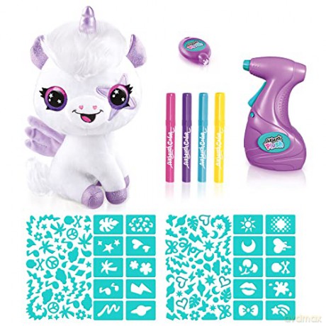 Airbrush Plush Unicorn Glow In The Dark, White