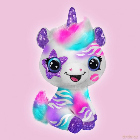 Airbrush Plush Unicorn, Decorate Over + Over, 4 Wash-Off Chalk Pens, Battery Powered Airbrush, 100+ Sticker Stencils. For Ages 6+, White