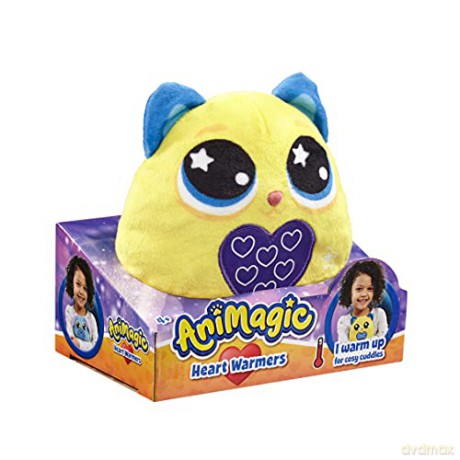 Animagic: Heart Warmers - Cat (Small) | Colour Changing Cuddly Companion with Reusable Heat Pack for Extra Comfort | For Kids Aged 4+