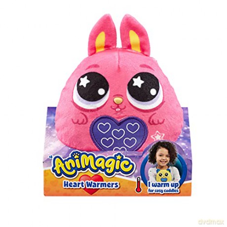Animagic: Heart Warmers - Rabbit (Small) | Colour Changing Cuddly Companion with Reusable Heat Pack for Extra Comfort | For Kids Aged 4+