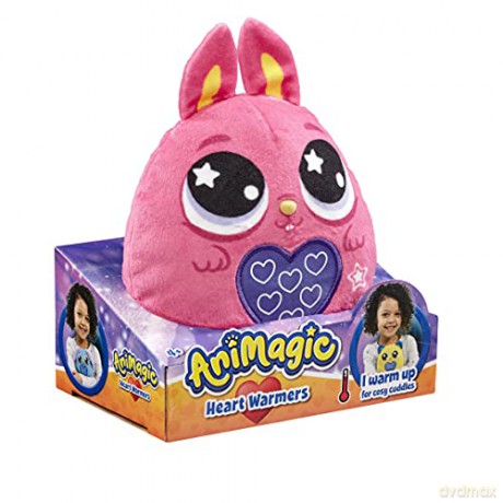 Animagic: Heart Warmers - Rabbit (Small) | Colour Changing Cuddly Companion with Reusable Heat Pack for Extra Comfort | For Kids Aged 4+