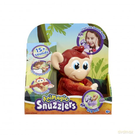 Animagic: Little Snuzzlers - Monkey | Loves to Hug and Wont Let Go! | Features over 15 Sounds to Discover and Sing Along With | For Ages 4+
