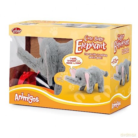 Animigos Walking Elephant Animated Soft Toy