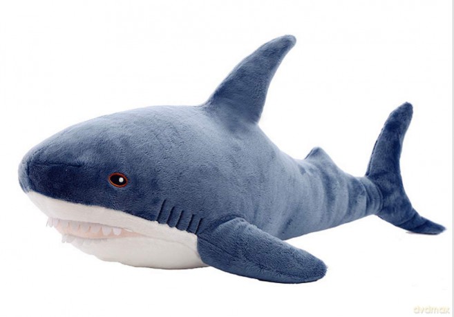 Annco 100cm Giant Cute Shark Stuffed Animals Toys,Soft Fluffy Shark Toy,Large Soft Sea Shark Stuffed Toys,Childrens Shark Plush Pillow for Birthday Present