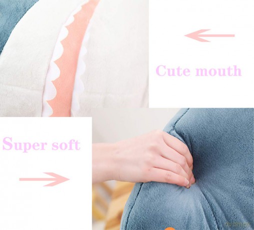 Annco 100cm Giant Cute Shark Stuffed Animals Toys,Soft Fluffy Shark Toy,Large Soft Sea Shark Stuffed Toys,Childrens Shark Plush Pillow for Birthday Present