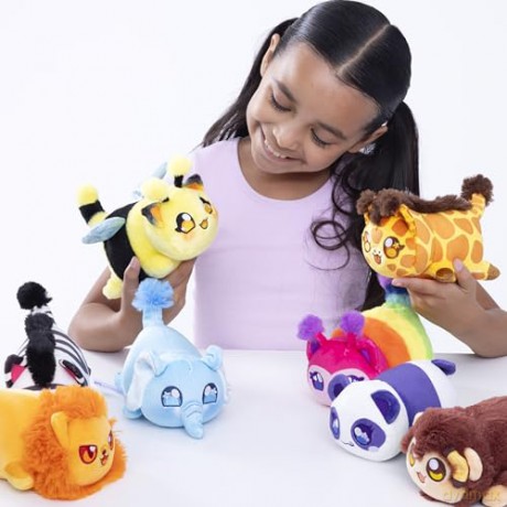 Aphmau 65555 6 Mystery Plush - Series YouTube Gaming Channel, Blind Box, 1 of 8 Possible Safari MeeMeows, Official Merch, Multicolour