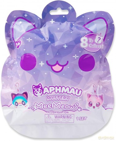 Aphmau 6700 MeeMeows Mystery Clip-On Toys, Collectible Mini Plush, 1 of 8 Possible Characters, Official Merch-Styles May Supplied at Random, Colour Varies, One Size